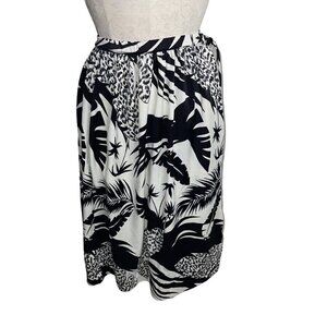 Sirena Vintage Womens Wrap Skirt Swim Coverup Size Small Black White